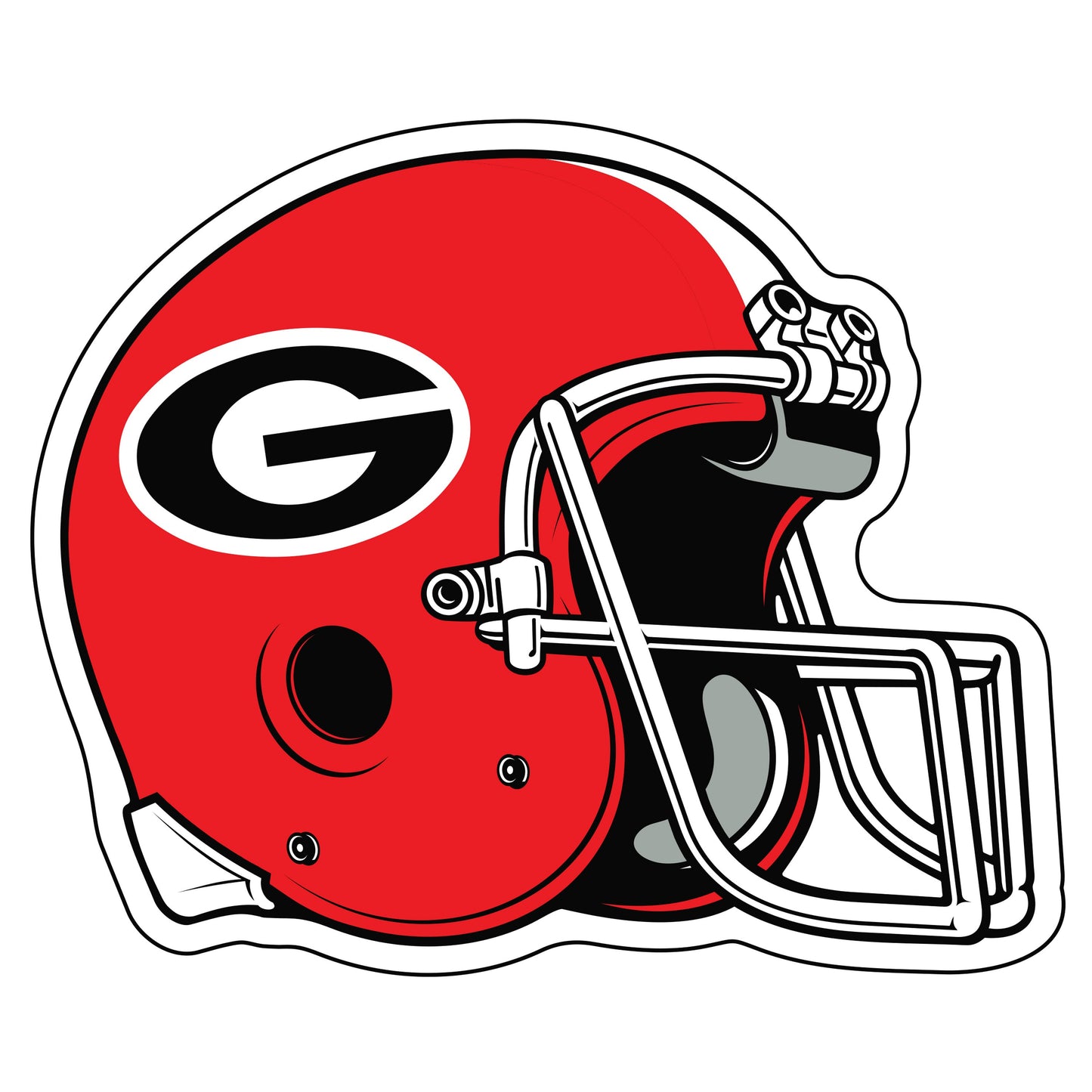 Craftique Georgia Bulldogs 4" Reflective Helmet G Decal Craftique