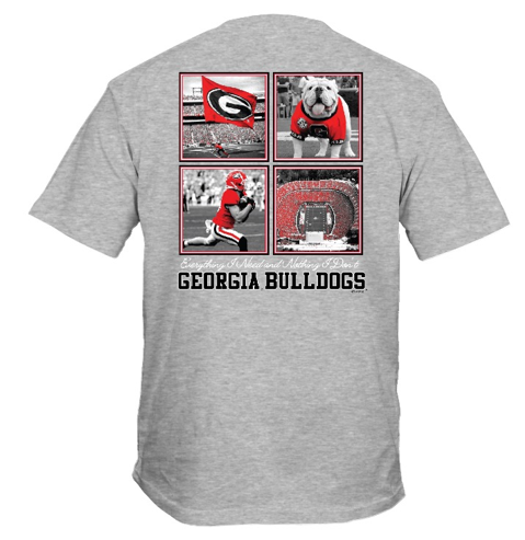 Georgia Bulldogs Boxes Shirt Grey New World Graphics