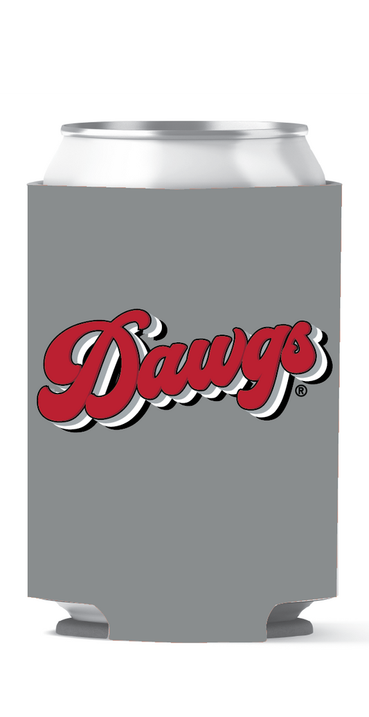Georgia Bulldogs Can Coozie Dawgs Silver