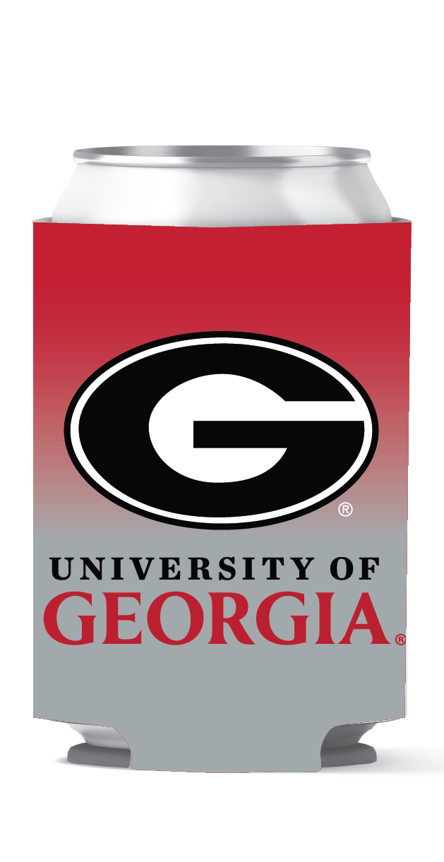 Georgia Bulldogs Can Coozie UGA Red to Silver