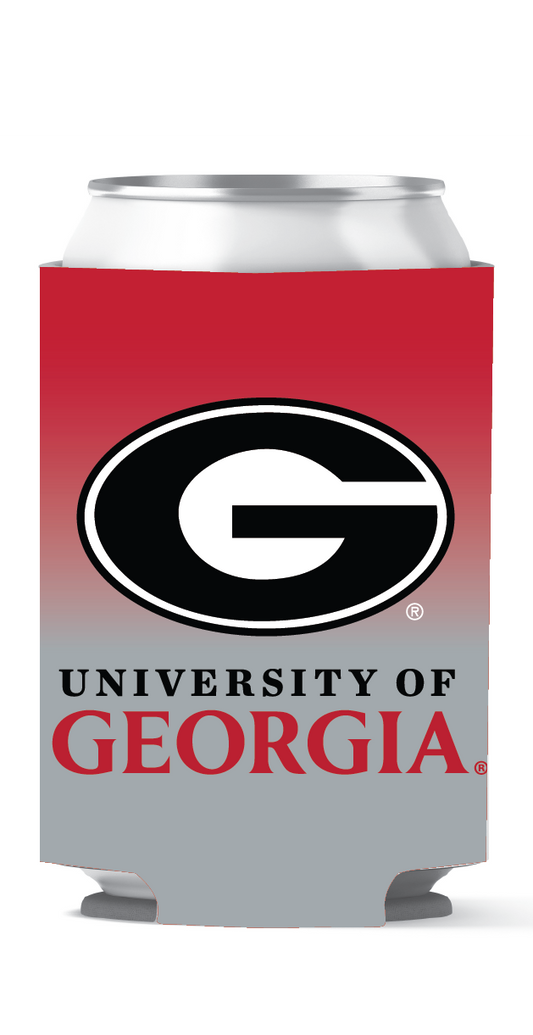 Georgia Bulldogs Can Coozie UGA Red to Silver