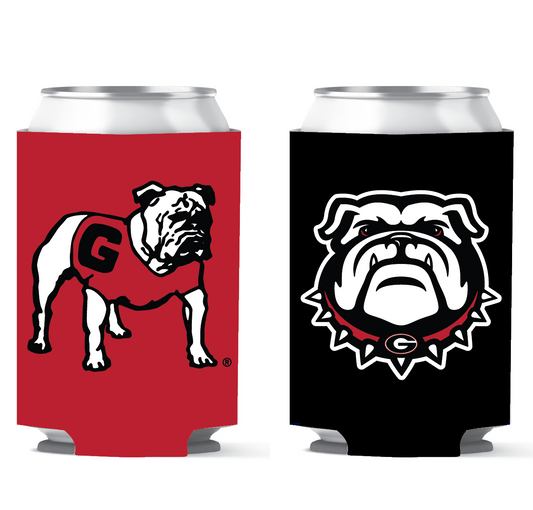 Georgia Bulldogs Can Coozie Dual side Standing and New Dawg Black/Red etcoutfitters