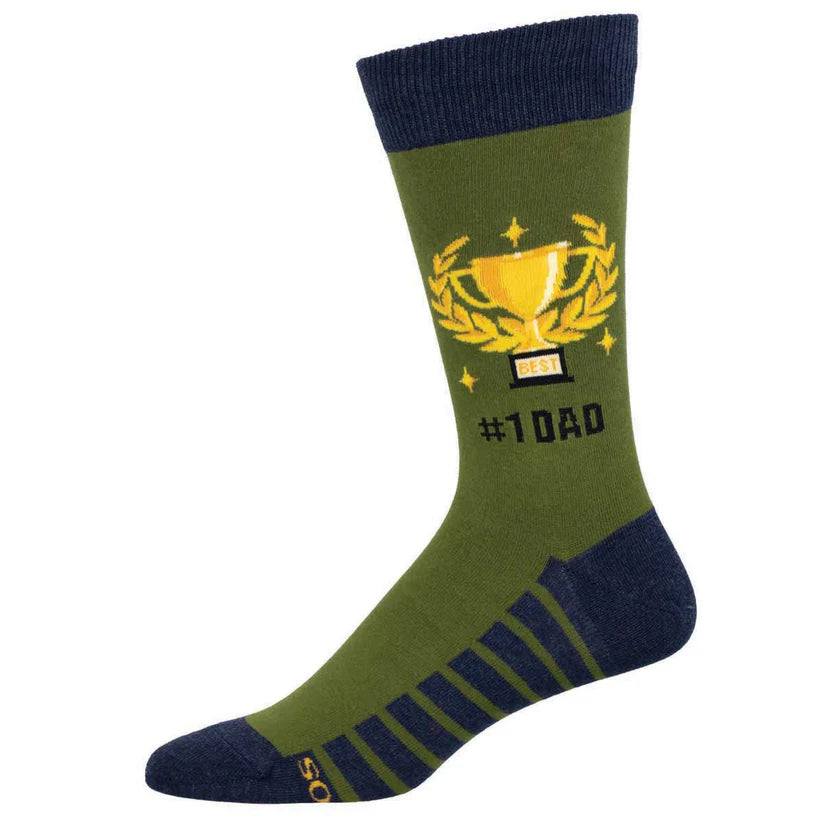 Sock Smith Graphic Cotton Crew #1 Dad Sock Smith