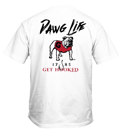 Georgia Bulldogs Hook em Shirt White New World Graphics
