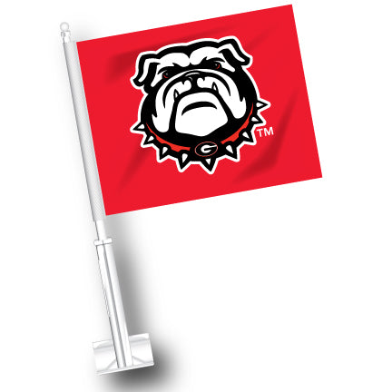 Georgia Bulldogs Car Flag Red New Dawg