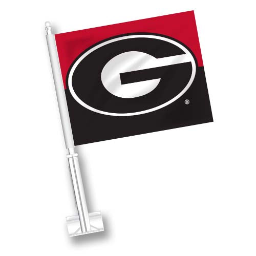 Georgia Bulldogs Car Flag Red/Black G Jaymac