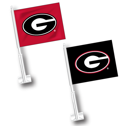 Georgia Bulldogs Car Flag Dual Sided Red/Black G Jaymac