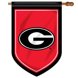 Georgia Bulldogs House Flag Shield Red G Jaymac