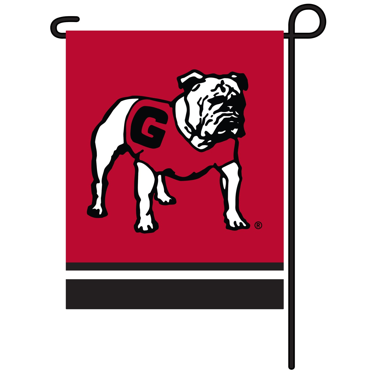 Georgia Bulldogs Garden Flag Standing Dawg Red Jaymac