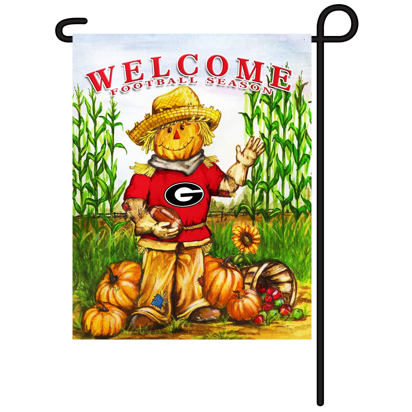 Georgia Bulldogs Garden Flag Scarecrow 1 Jaymac