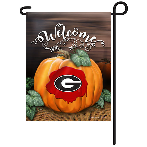 Georgia Bulldogs Garden Flag Pumpkin Spice Jaymac