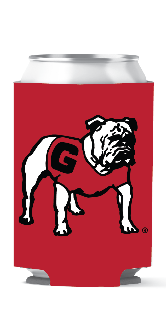 Georgia Bulldogs Can Coozie Standing Dawg Red
