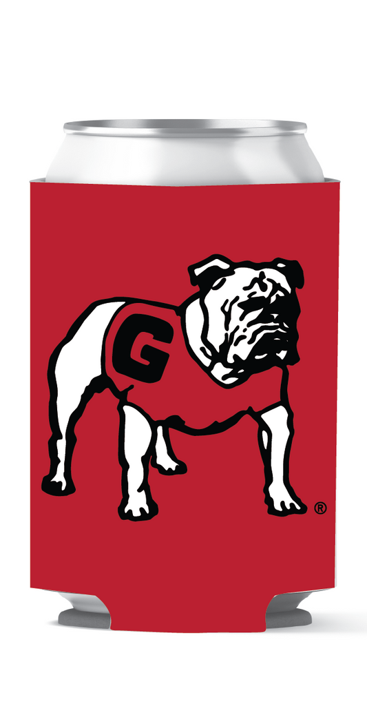 Georgia Bulldogs Can Coozie Standing Dawg Red