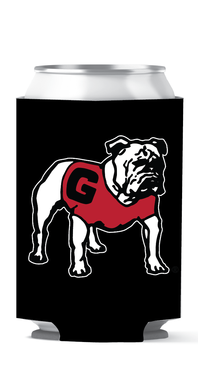 Georgia Bulldogs Can Coozie Dual side Standing and New Dawg Black etcoutfitters