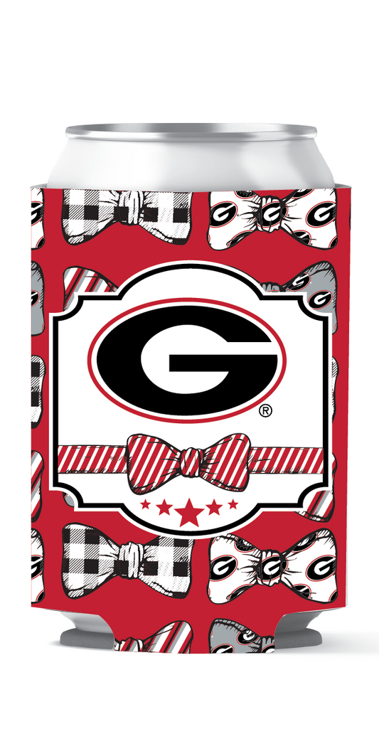 Georgia Bulldogs Can Coozie Bow Ties