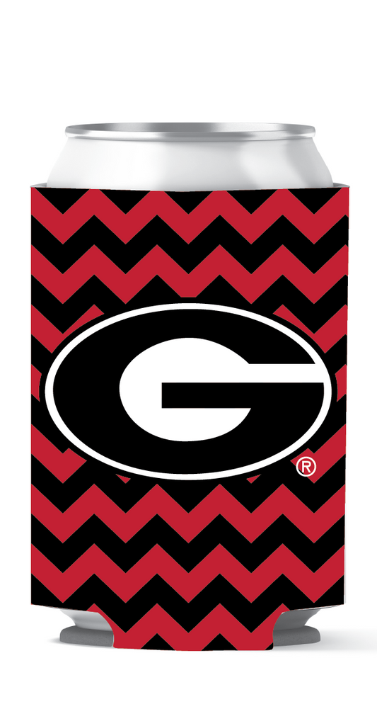 Georgia Bulldogs Can Coozie Chevron