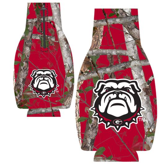 Georgia Bulldogs Bottle Coozie Real Camo Red etcoutfitters