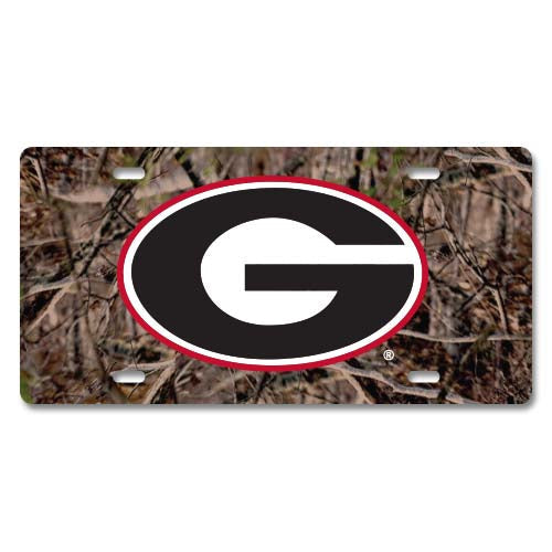 Georgia Bulldogs Camo Plastic License Plate Jaymac