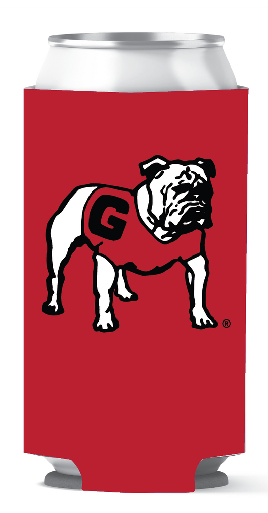 Georgia Bulldogs Tall Can Coozie Standing Dawg Red etcoutfitters