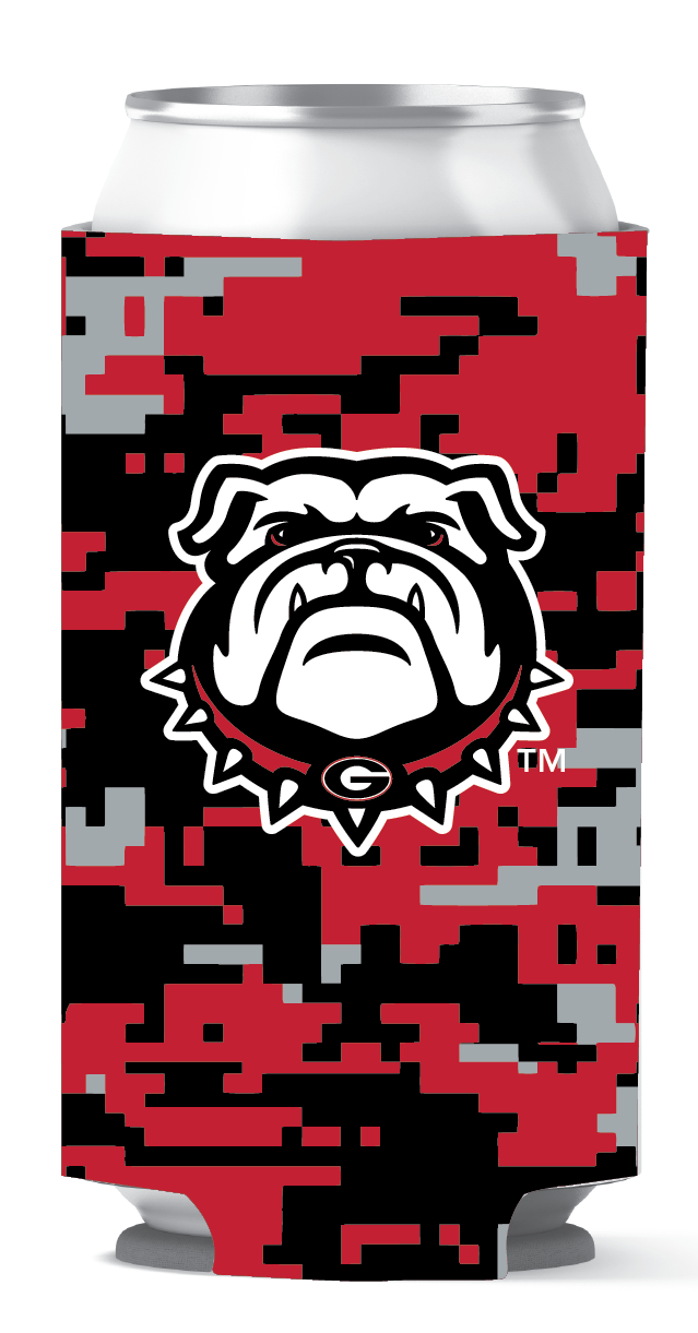 Georgia Bulldogs Tall Can Coozie Digital Camo