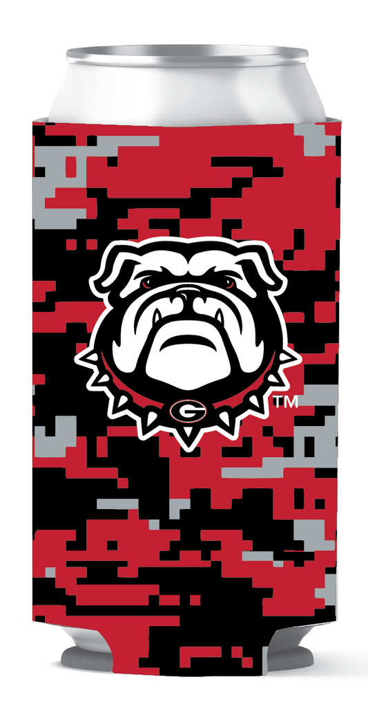 Georgia Bulldogs Tall Can Coozie Digital Camo etcoutfitters