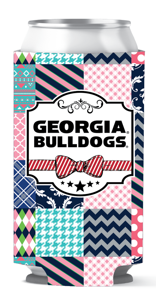 Georgia Bulldogs Tall Can Coozie Patch Work etcoutfitters