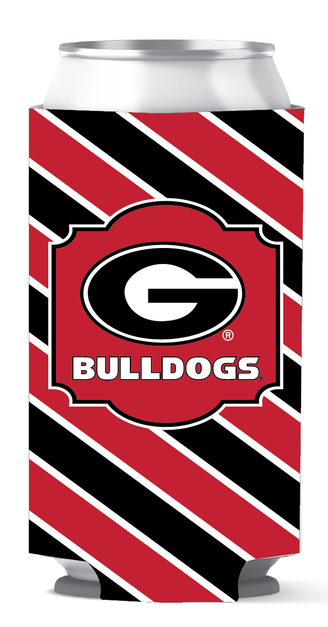Georgia Bulldogs Tall Can Coozie Stripes