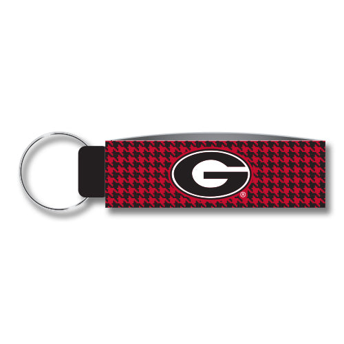 Georgia Bulldogs Keychain houndstooth