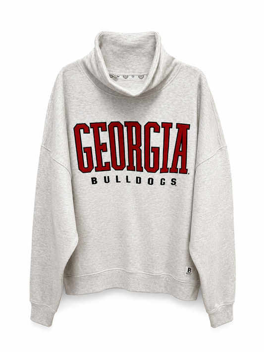 Pressbox Georgia Bulldogs Southlawn Echo Ash Sweatshirt Pressbox