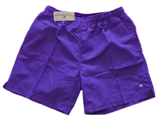 Cotton Brothers Swim Shorts Squares Purple Cotton Brothers