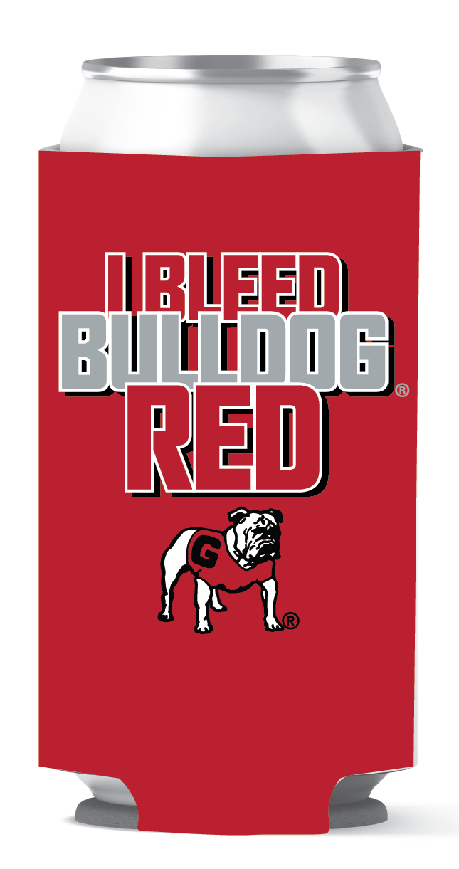 Georgia Bulldogs Tall Can Coozie Bleed Red etcoutfitters