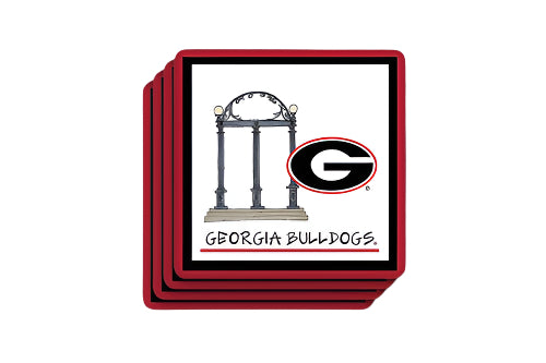 Magnolia Lane Georgia Bulldogs mel 4 pack coasters