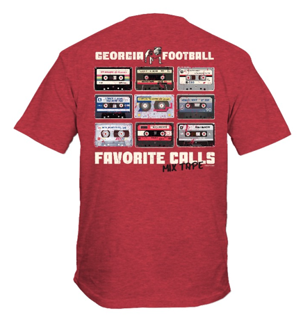 Georgia Bulldogs Mixed Tapes Shirt Red New World Graphics