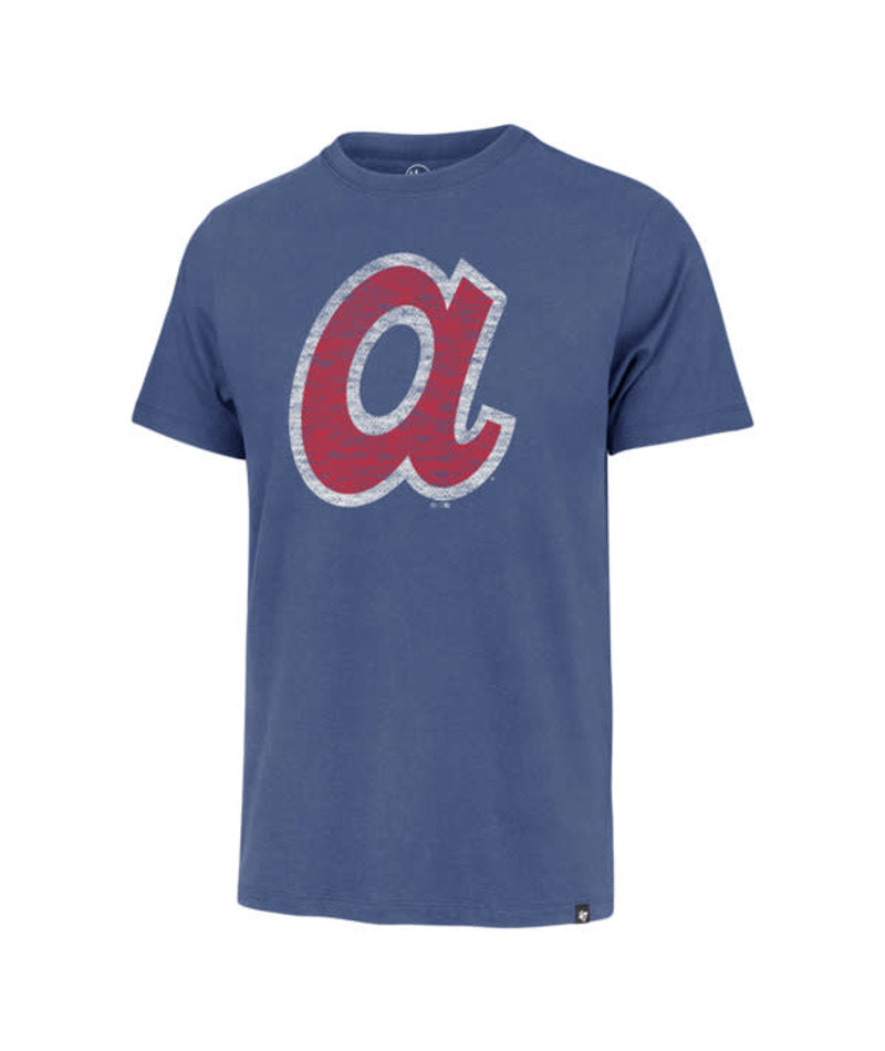 47 Brand ATLANTA BRAVES COOPERSTOWN CADET BLUE PREMIER FRANKLIN TEE MEN