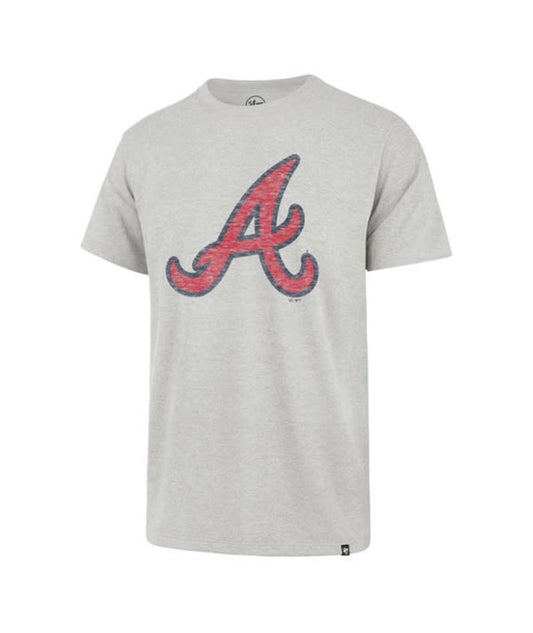 47 Brand ATLANTA BRAVES RELAY GREY PREMIER FRANKLIN TEE MEN