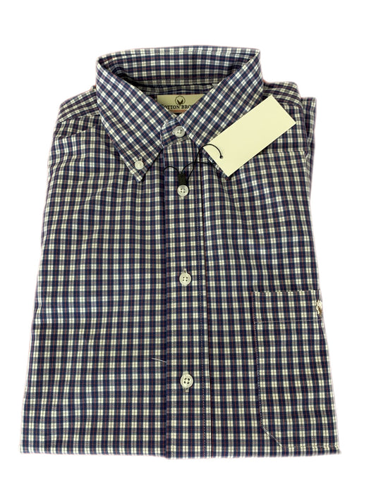 Cotton Brothers Driway Long Sleeve Button Up Red/Blue Cotton Brothers