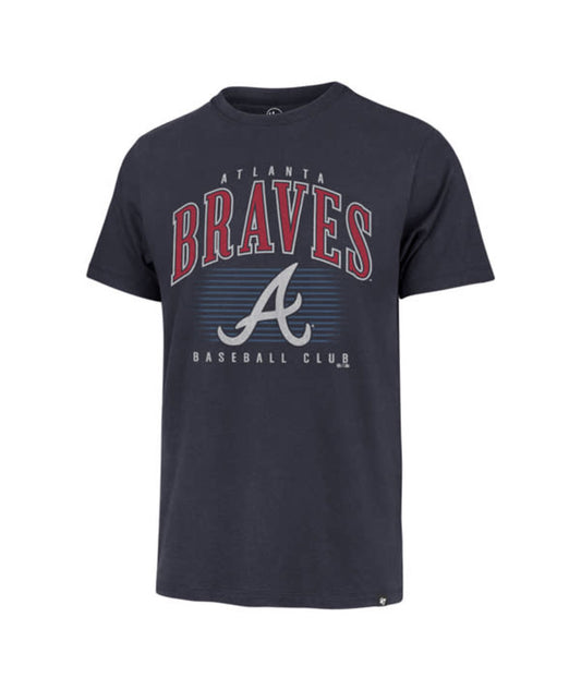 47 Brand ATLANTA BRAVES ATLAS BLUE DOUBLE HEADER FRANKLIN TEE MEN