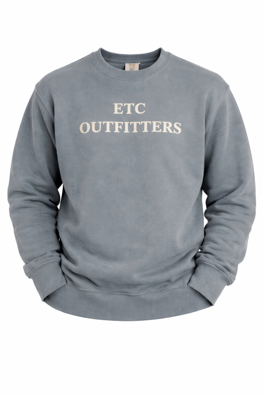 ETC Outfitters Women's Comfort Color Sweatshirt Blue Jean