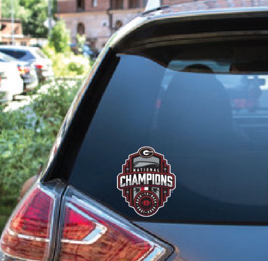 Jaymac Georgia Bulldogs National Champs 22 Window Decal Jaymac