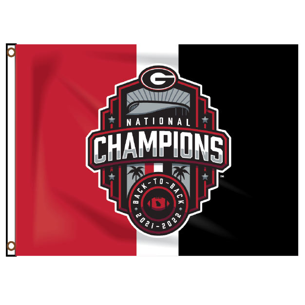 Georgia Bulldogs National Champions Collegiate Flag 3x5 Red/White/Black Jaymac