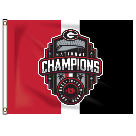 Georgia Bulldogs National Champions Collegiate Flag 3x5 Red/White/Black Jaymac