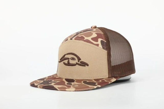 American Flyway AFW 7 Panel Brown Old School - 3 D Puff and Brown Mesh AFW Outdoors