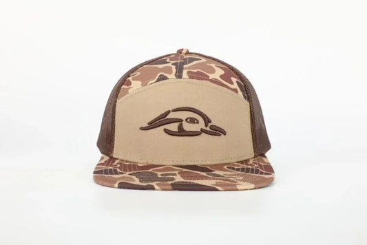 American Flyway AFW 7 Panel Brown Old School - 3 D Puff and Brown Mesh