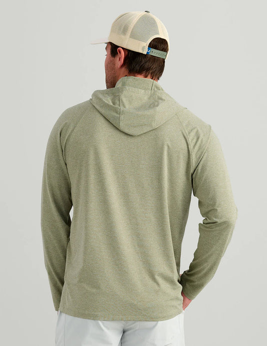 Huk Airweight Long Sleeve Crew Seagrass Heather Huk