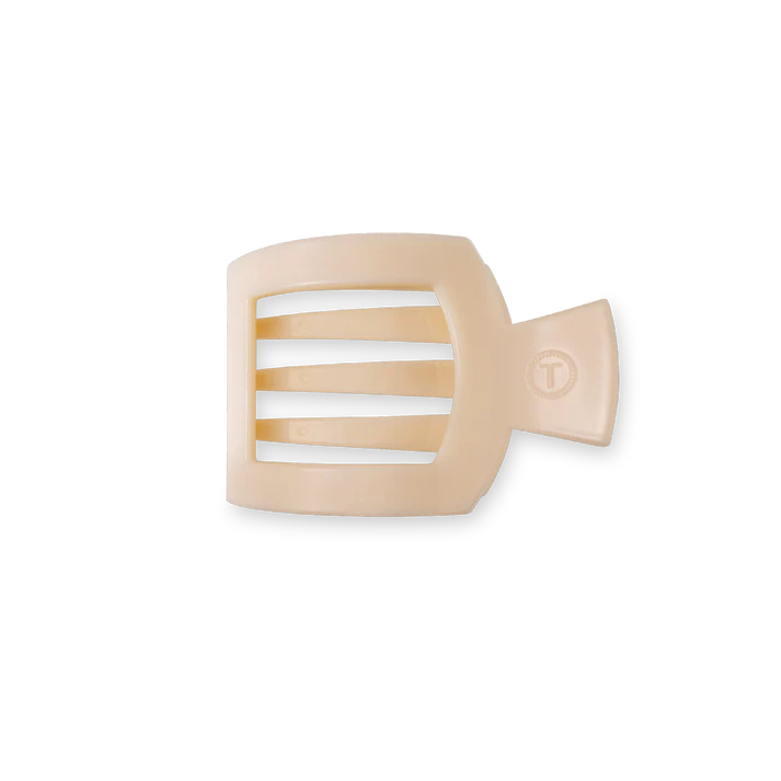 Teleties Almond Beige Small Flat Square Hair Clip Teleties