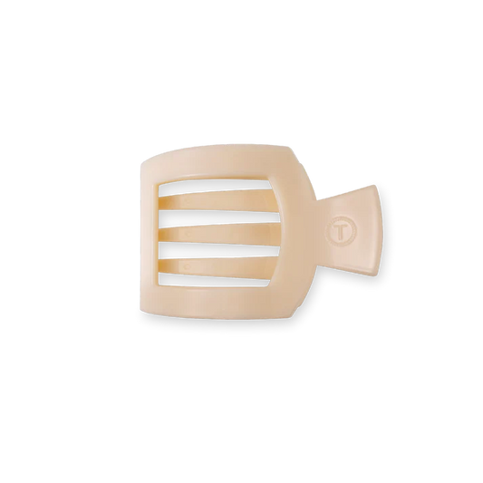 Teleties Almond Beige Small Flat Square Hair Clip Teleties