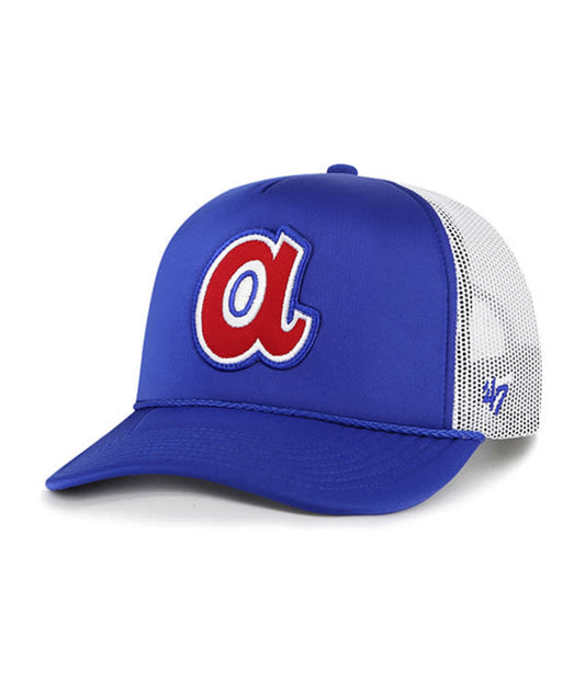 47 Brand ATLANTA BRAVES COOPERSTOWN ROYAL PATCH 47 TRUCKER FM 47 Brand