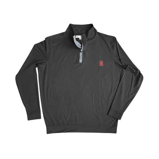Peach State Pride Georgia Bulldogs Standing Dawg 1/4 Zip Performance Pullover - Black Peach State Pride