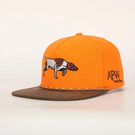 AFW Outdoors BLAZE ORANGE AND BROWN RIPSTOP POINTER ROPE HAT AFW Outdoors