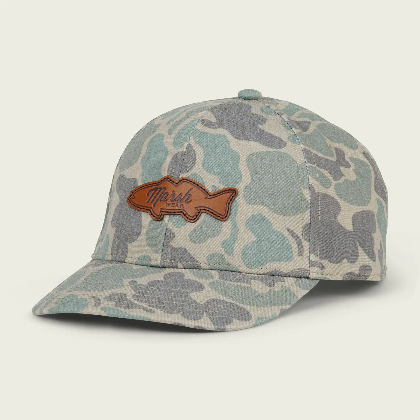 Marsh Wear Youth RR Leather Hat Green Camo Marsh Wear